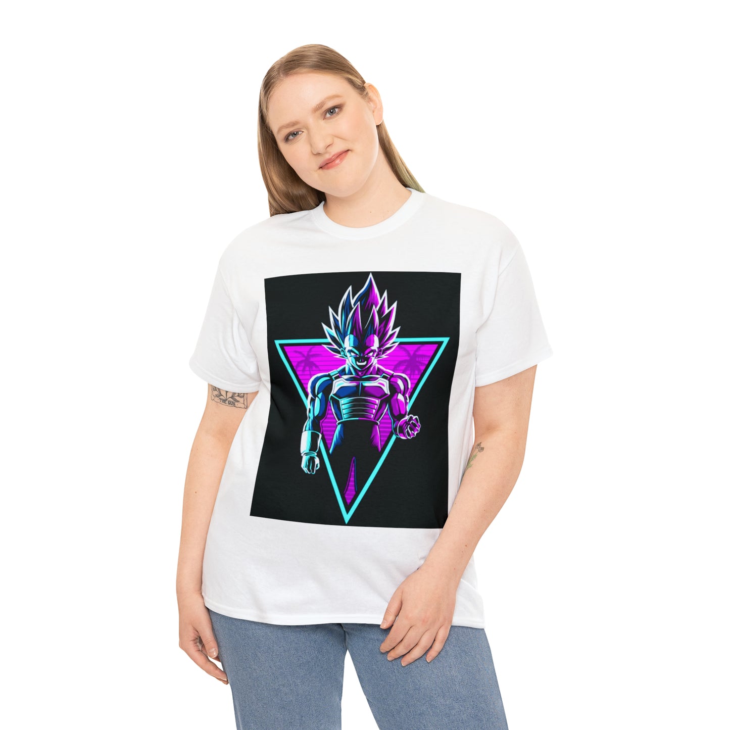 DBZ VEGETA: Retro Unisex Heavy Cotton Tee