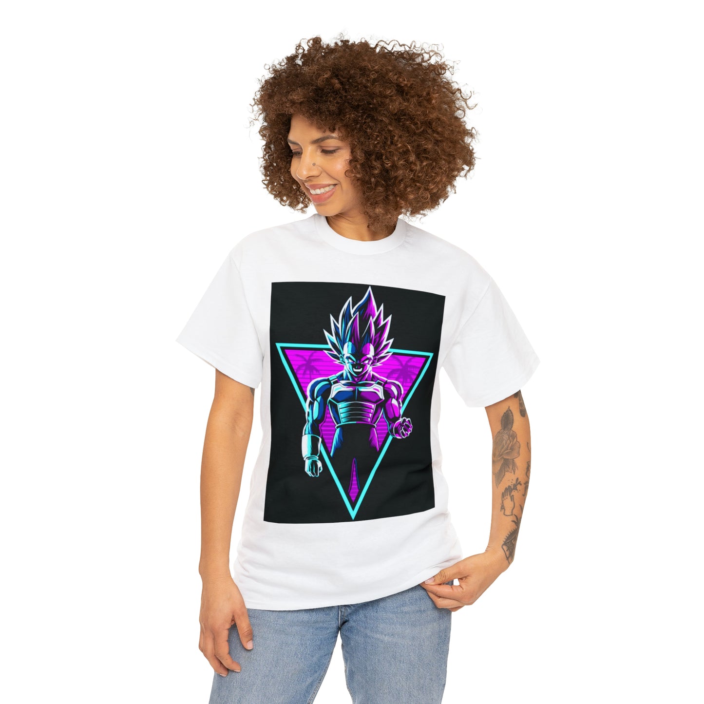 DBZ VEGETA: Retro Unisex Heavy Cotton Tee