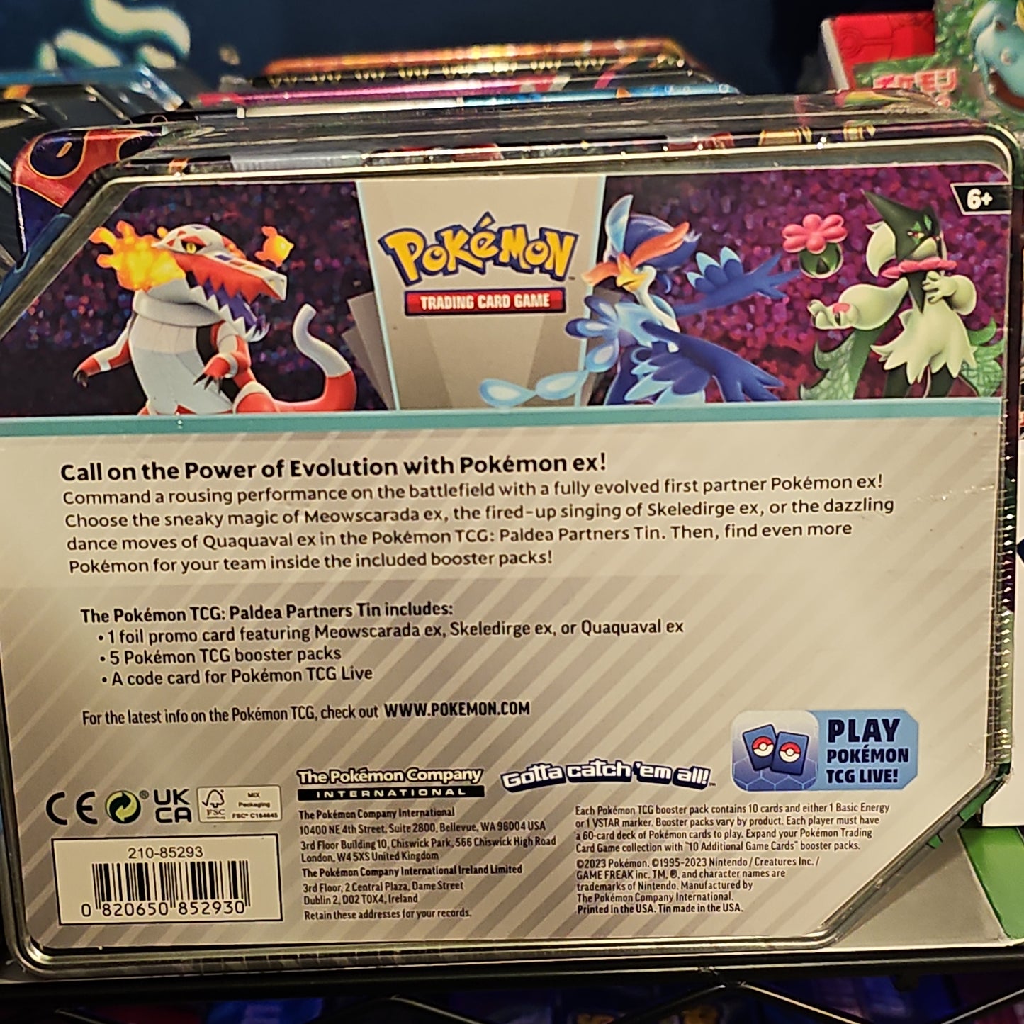 Pokemon TCG EX Tin