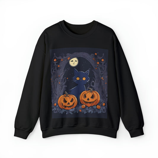 Spooky Kitty- Unisex Heavy Blend™ Crewneck Sweatshirt