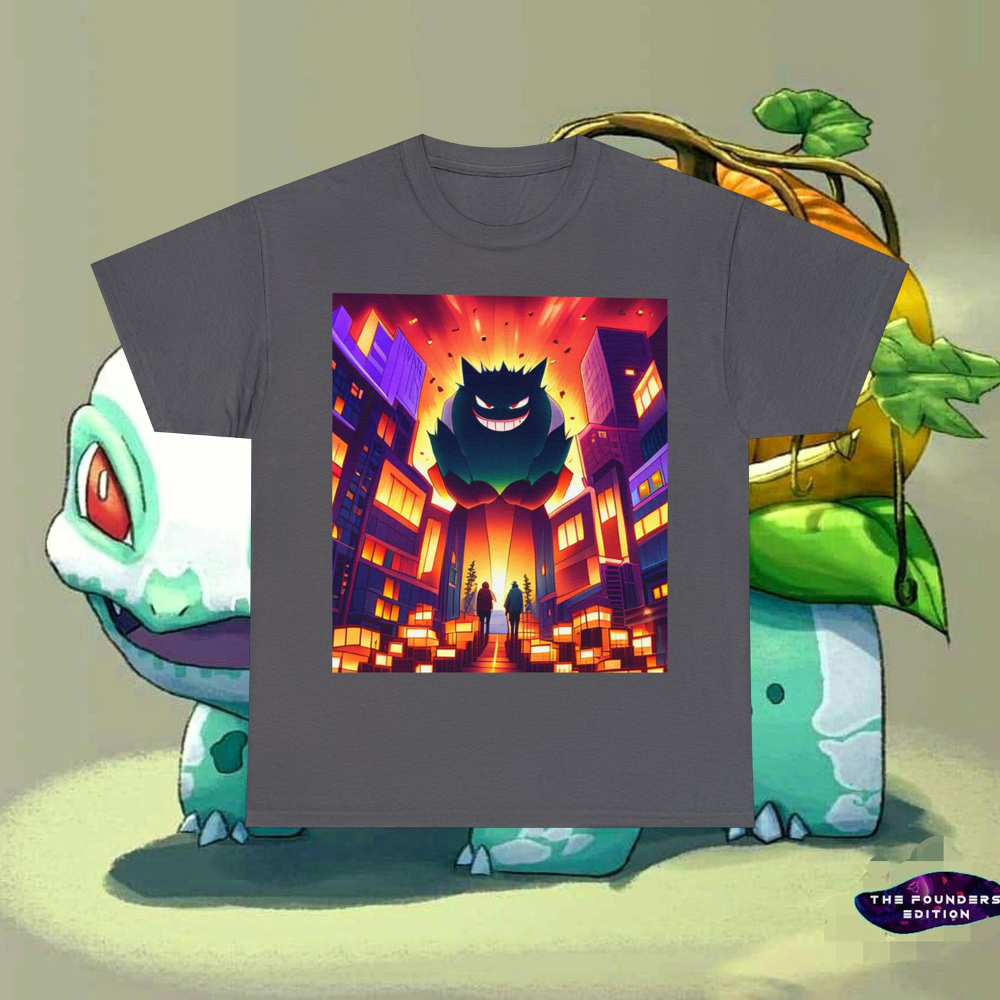 Halloween - Poke-Bulba Unisex Heavy Cotton Tee