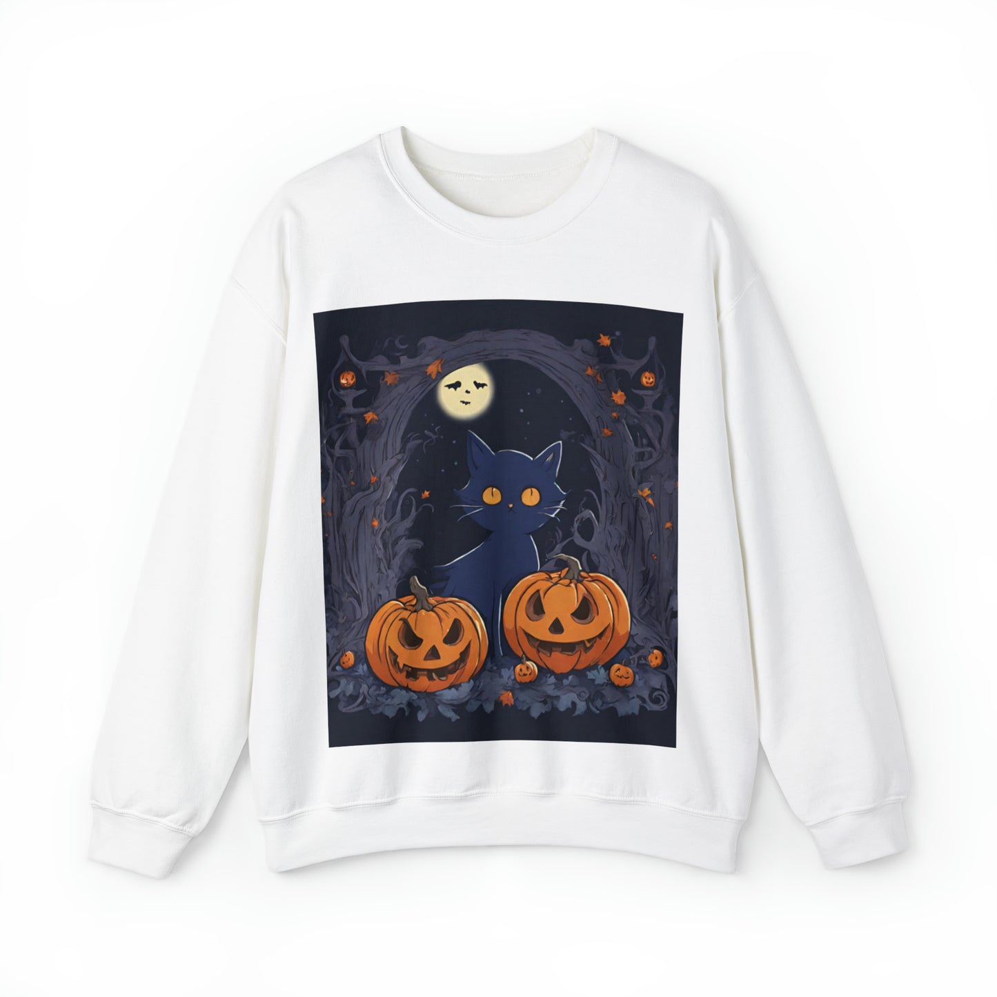 Spooky Kitty- Unisex Heavy Blend™ Crewneck Sweatshirt