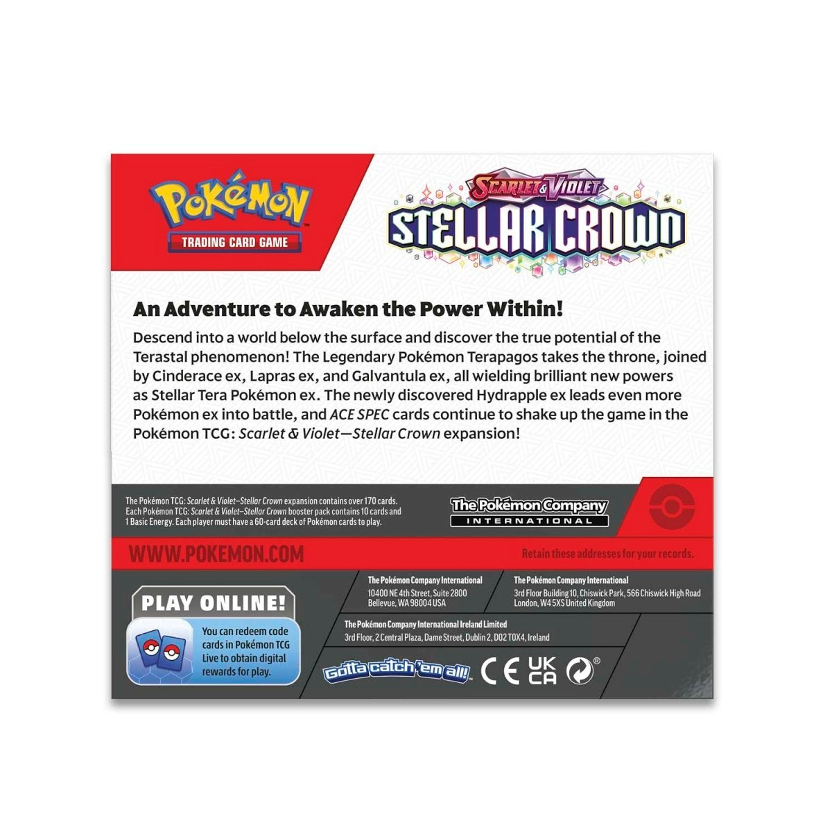 Pre Release- Pokémon TCG: Scarlet & Violet-Stellar Crown Booster Display Box (36 Packs)